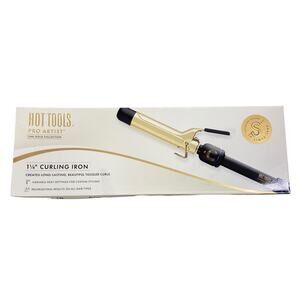 HOT TOOLS Curling Iron hair Pro Artist 24k Gold 1 1/4” Barrel NEW in box Gift